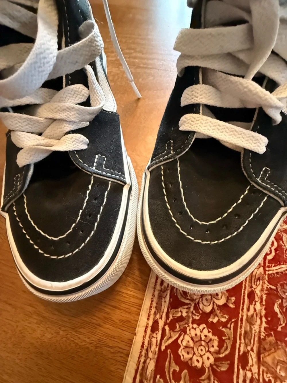 Vans Black and White High-Top Sneakers - Picture 8 of 9
